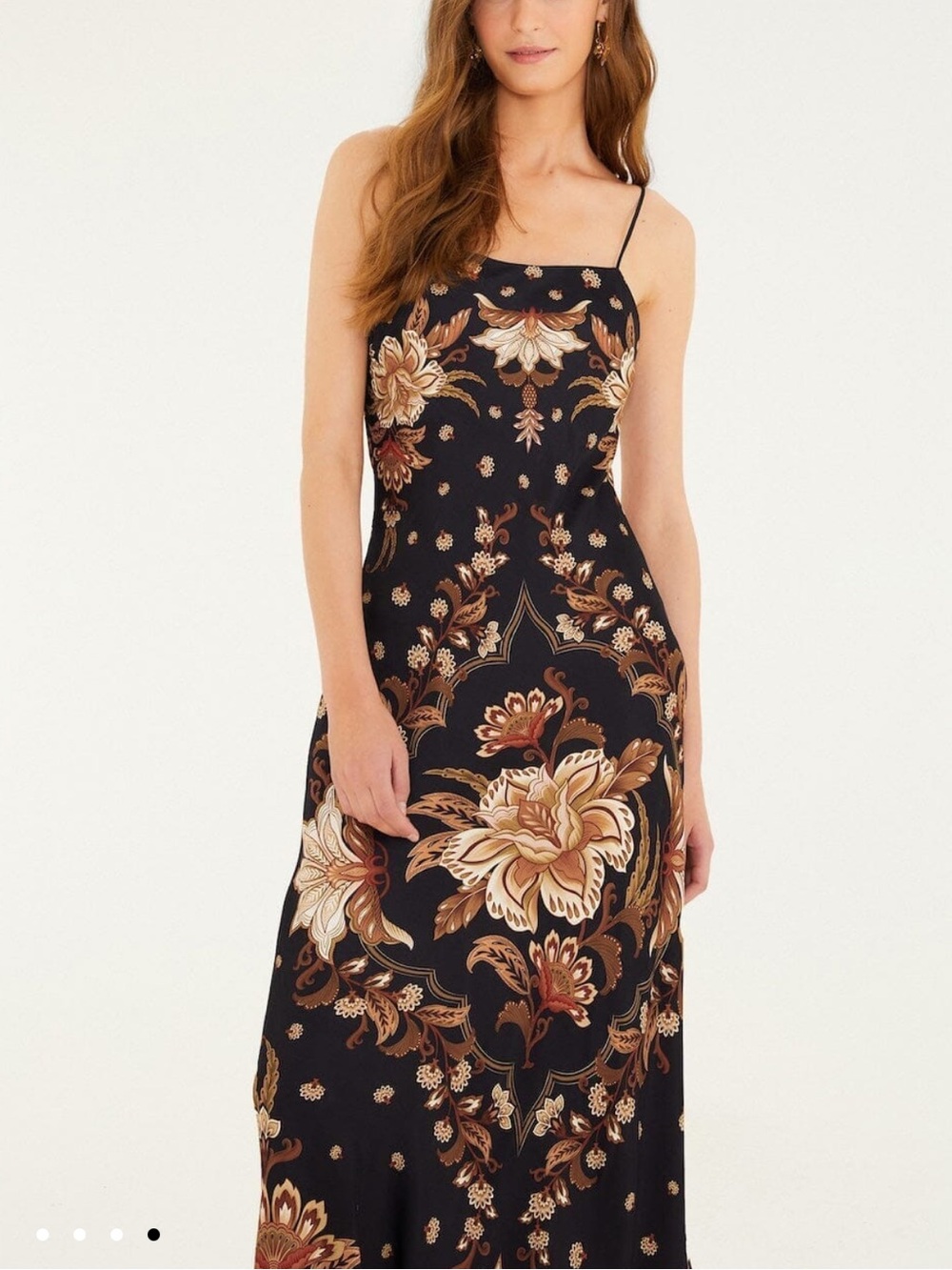 Farm Rio | Black Majestic Garden Slip Maxi Dress - Picture 4 of 9